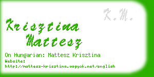 krisztina mattesz business card